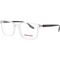 Prada Men's Eyeglasses - Clear/Black Acetate Square Full Rim Frame | PS 05MV 2AZ1O1