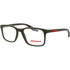 Prada Men's Eyeglasses - Matte Green Plastic Square Full Rim Frame | PS 08RV 15X1O1