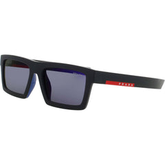 Prada Men's Sunglasses - Matte Black Acetate Rectangular Frame | PS 02ZSU 1BO05U