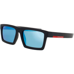 Prada Men's Sunglasses - Matte Black Acetate Rectangular Frame | PS 02ZSU 1BO08R