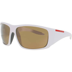 Prada Men's Sunglasses - White Plastic Wraparound Full Rim Frame | PS 04VS AAI5N2