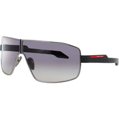 Prada Men's Sunglasses - Gunmetal/Black Metal Shield Full Rim Frame | PS 54YS 5AV09U
