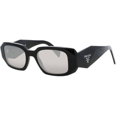 Prada Women's Sunglasses - Black Acetate Rectangular Full Rim Frame | PR 17WS 1AB2B0