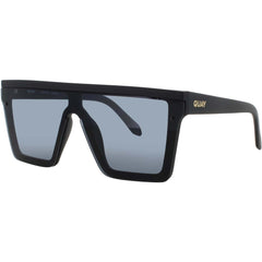 Quay Unisex Sunglasses - Black Acetate Shield Shape Full Rim Frame | HINDSIGHT BLK/SMK