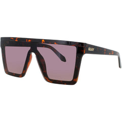 Quay Unisex Sunglasses - Tortoise Acetate Shield Full Rim Frame | HINDSIGHT TRT/SMTP