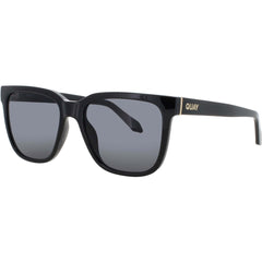 Quay Unisex Sunglasses - Black Acetate Square Full Rim Frame | WIRED LARGE BLK/SMK