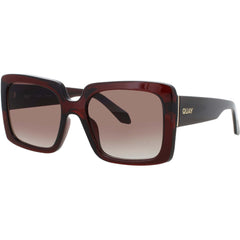 Quay Women's Sunglasses - Brown Acetate Square Full Rim Frame | TOTAL VIBE BRN/BRN