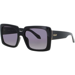 Quay Women's Sunglasses - Black Acetate Square Full Rim Frame | TOTAL VIBE BLK/SMK