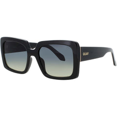 Quay Women's Sunglasses - Black Square Shape Full Rim Frame | TOTAL VIBE BLK/SMKGRN