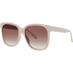 Quay Women's Sunglasses - Champagne Square Shape Full Rim Frame | WIDE AWAKE CHAM/BRN
