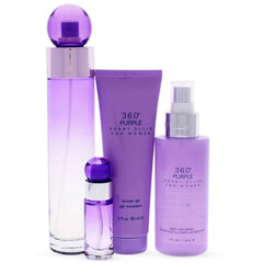Perry Ellis Women's Fragrance Gift Set - 360 Degrees Purple 4-pcs | 844061016781