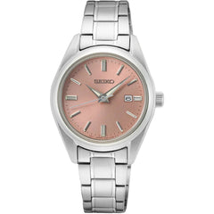 Seiko Women's Watch - Quartz Pink Dial Silver Stainless Steel Bracelet | SUR529P1