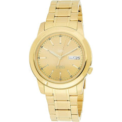 Seiko Men's Watch - Seiko 5 Automatic Gold Dial Stainless Steel Bracelet | SNKE56K1