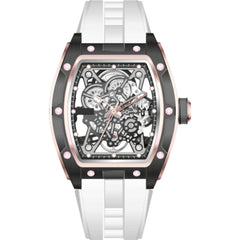 Invicta Men's Watch - S1 Rally Automatic Black Skeleton Dial White Strap | 69524