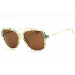 Anne Klein Women's Sunglasses - Olive Marble Acetate Rectangular Frame | AK7093 330