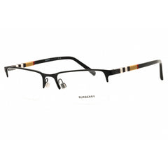 Burberry Men's Eyeglasses - Black Metal Rectangular Shape Half Rim Frame | BE1282 1001