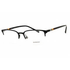 Burberry Men's Eyeglasses - Black Rubber Rectangular Half Rim Frame | BE1323 1213