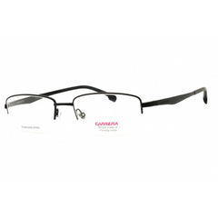 Carrera Men's Eyeglasses - Rectangular Matte Black Metal Half Rim Frame | 8860 003