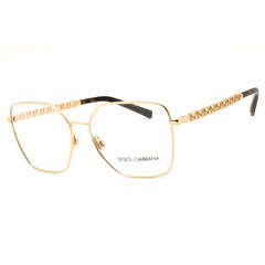 Dolce & Gabbana Women's Eyeglasses - Gold Rectangular Full Rim Frame | 0DG1351 02