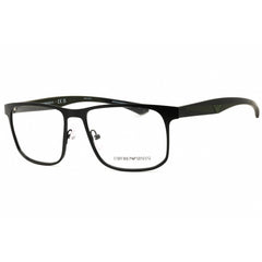 Emporio Armani Men's Eyeglasses - Matte Black Metal Rectangular Frame | 0EA1163 3001