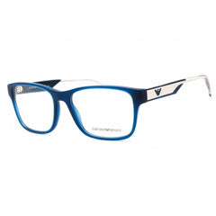 Emporio Armani Men's Eyeglasses - Shiny Opaline Blue Rectangular Frame | 0EA3239 6092