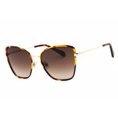 Fossil Women's Sunglasses - Cat Eye Havana Metal Full Rim Frame | FOS 3159/G/S 086