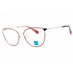Gap Women's Eyeglasses - Silver Metal Cat Eye Shape Full Rim Frame | VGP019 0SIL