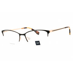 Gap Women's Eyeglasses - Black/Silver Metal Cat Eye Shape Half Rim Frame | VGP039 0BLA
