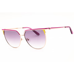 Guess Women's Sunglasses - Violet/Gold Metal Round Full Rim Frame | GU00132 83Z