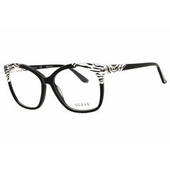 Guess Women's Eyeglasses - Shiny Black/Clear Acetate Cat Eye Frame | GU2820 001
