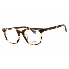 Guess Men's Eyeglasses - Coloured Havana Acetate Rectangular Frame | GU50092-H 055