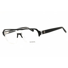 Guess Men's Eyeglasses - Black/Clear Acetate Rectangular Shape Frame | GU50093 005