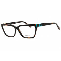 Guess Women's Eyeglasses - Dark Havana Acetate Rectangular Frame | GU50145 052