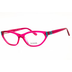 Guess Women's Eyeglasses - Shiny Pink Acetate Cat Eye Full Rim Frame | GU50146 072