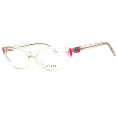 Guess Women's Eyeglasses - Crystal/Pink Acetate Cat Eye Full Rim Frame | GU50146 026