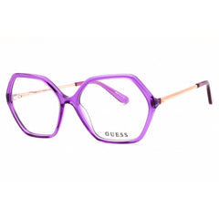 Guess Women's Eyeglasses - Shiny Violet Acetate Round Full Rim Frame | GU50149 081