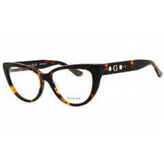Guess Women's Eyeglasses - Dark Havana Acetate Cat Eye Full Rim Frame | GU50175 052