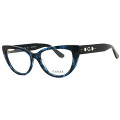Guess Women's Eyeglasses - Blue Acetate Cat Eye Shape Full Rim Frame | GU50175 092