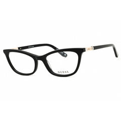 Guess Women's Eyeglasses - Shiny Black Acetate Cat Eye Full Rim Frame | GU50198 001