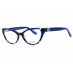 Guess Women's Eyeglasses - Blue Acetate Cat Eye Shape Full Rim Frame | GU50236 092