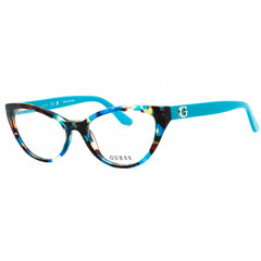 Guess Women's Eyeglasses - Shiny Turquoise Acetate Cat Eye Frame | GU50236 087