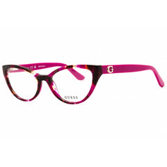 Guess Women's Eyeglasses - Shiny Fuchsia/Lilac Acetate Cat Eye Frame | GU50236 078