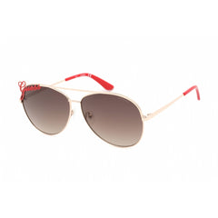 Guess Women's Sunglasses - Gold Colored Metal Aviator Full Rim Frame | GU7739 32F