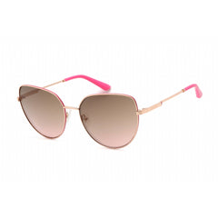 Guess Women's Sunglasses - Shiny Rose Gold Metal Cat Eye Full Rim Frame | GU7784 28G