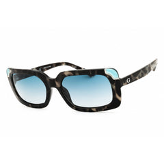 Guess Women's Sunglasses - Turquoise/Grey Rectangular Full Rim Frame | GU7841 89W