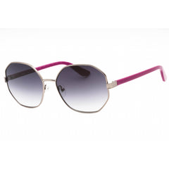 Guess Women's Sunglasses - Shiny Light Nickeltin Metal Round Frame | GU7880-H 10B