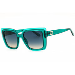 Guess Women's Sunglasses - Shiny Dark Green Oversized Full Rim Frame | GU7908 96P