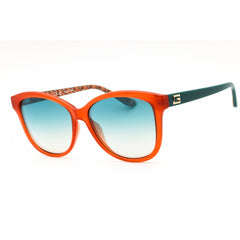 Guess Women's Sunglasses - Orange/Green Rectangular Full Rim Frame | GU7920 44X