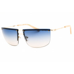 Guess Unisex Sunglasses - Gold Colored Metal Oval Shape Rimless Frame | GU8256 33W