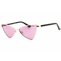 Guess Women's Sunglasses - Shiny Rose Gold Metal Cat Eye Full Rim Frame | GU8286 28Y
